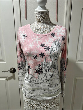 Christopher & Banks Floral Long Sleeve Top